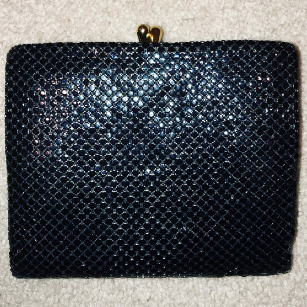Whiting & Davis Black Glomesh Multi-Pocket Wallet